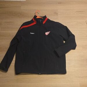 Reebok Men's Detroit Red Wings Black Jacket NHL Authentic Apparel XL